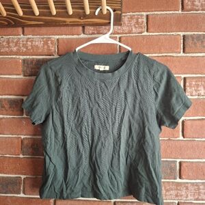 Madewell green cropped tee